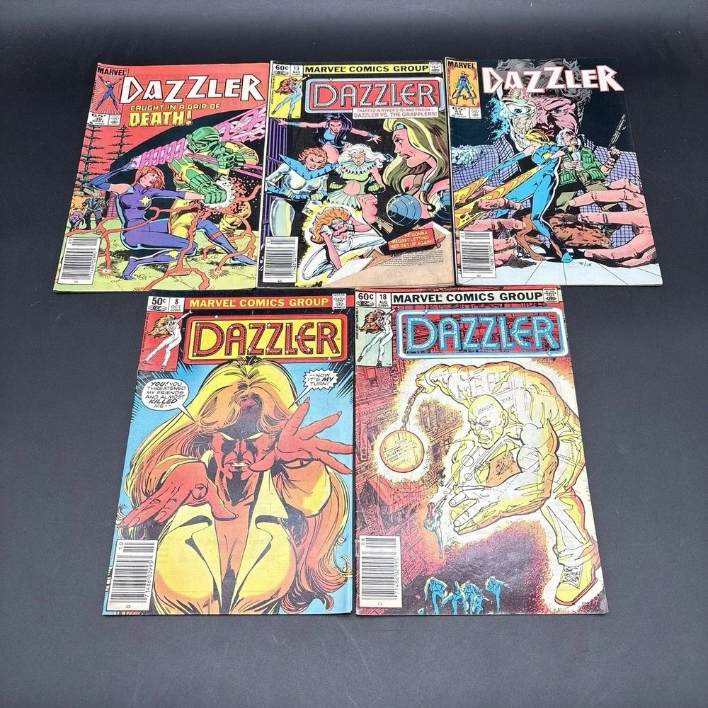 Lot of 5 Dazzler Comics Marvel 1980s Vintage Reader Copies Dazzler Solo Series